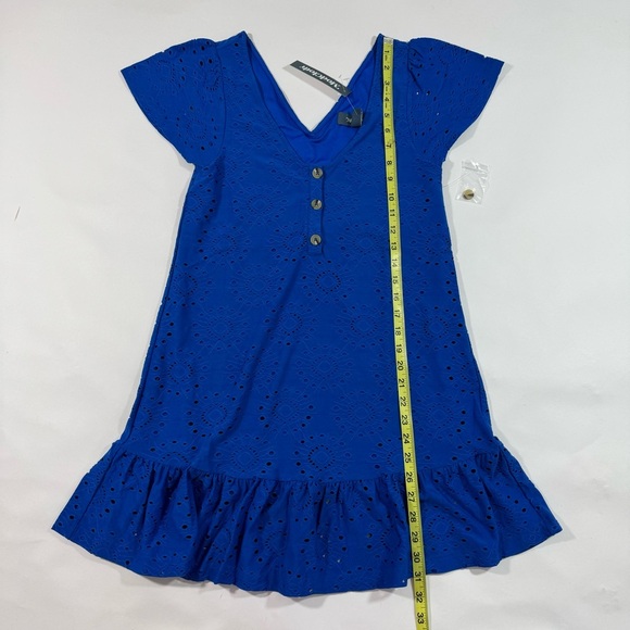 New ModCloth Light Shining Through Babydoll Dress Sapphire Blue - Picture 5 of 6